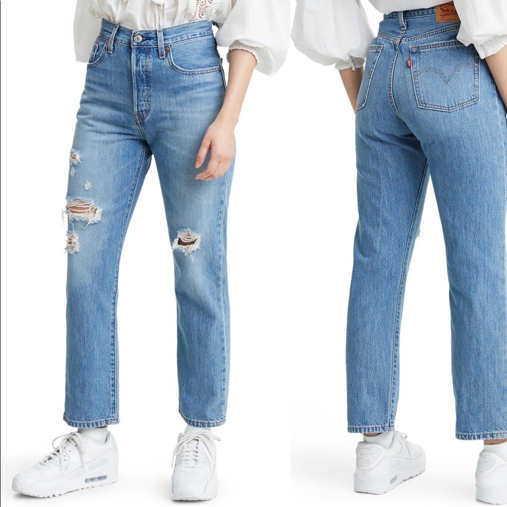 Levi’s 501 High Waist Ripped Jean